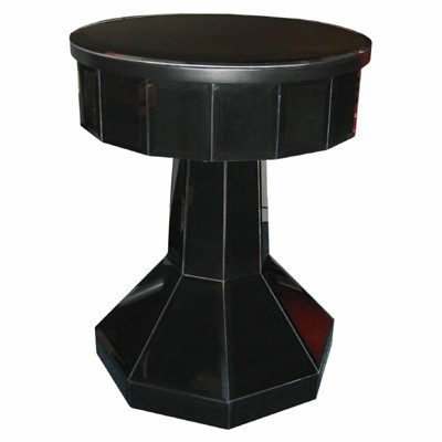 Black Glass Round Table
